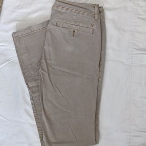 Dark tan American Eagle Kick Boot Khakis